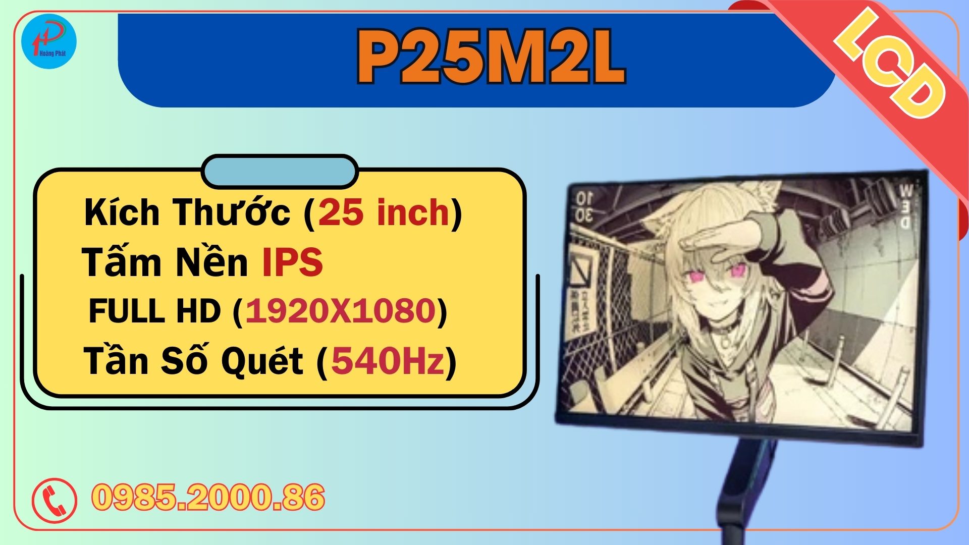 Màn hình Titan P25M2L 24inch tần số quét 540Hz 