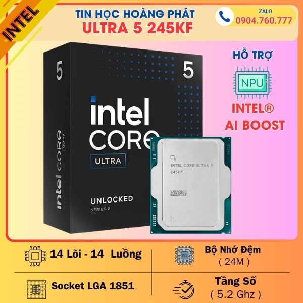Cpu intel Core Ultra 5 245KF
