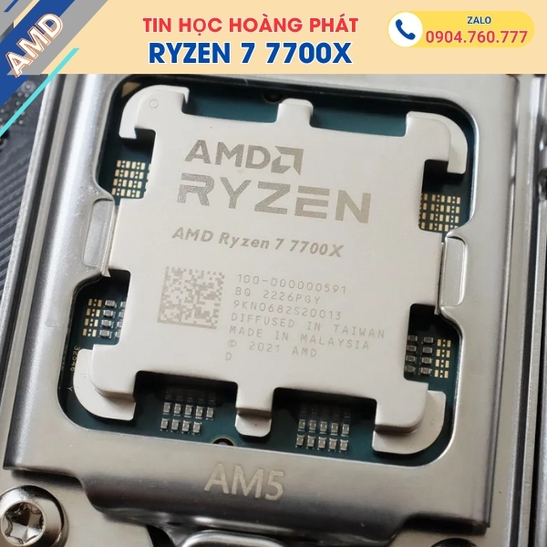 CPU AMD Ryzen 7 7700X (Up 5.4Ghz | 8 Nhân / 16 Luồng 32MB | AM5)