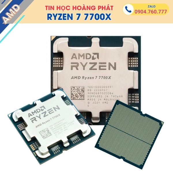 CPU AMD Ryzen 7 7700X (Up 5.4Ghz | 8 Nhân / 16 Luồng 32MB | AM5)