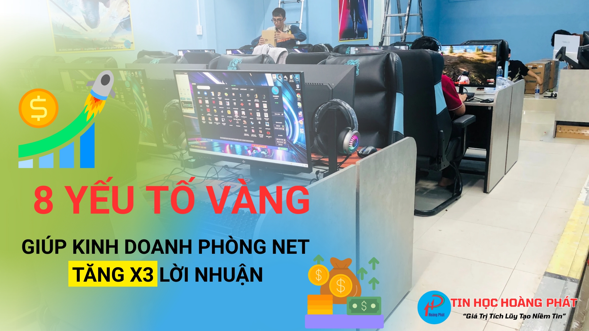 Lắp đặt phòng net trọn gói 2025 và 8 yếu tố vàng giúp bạn kinh doanh thành công !