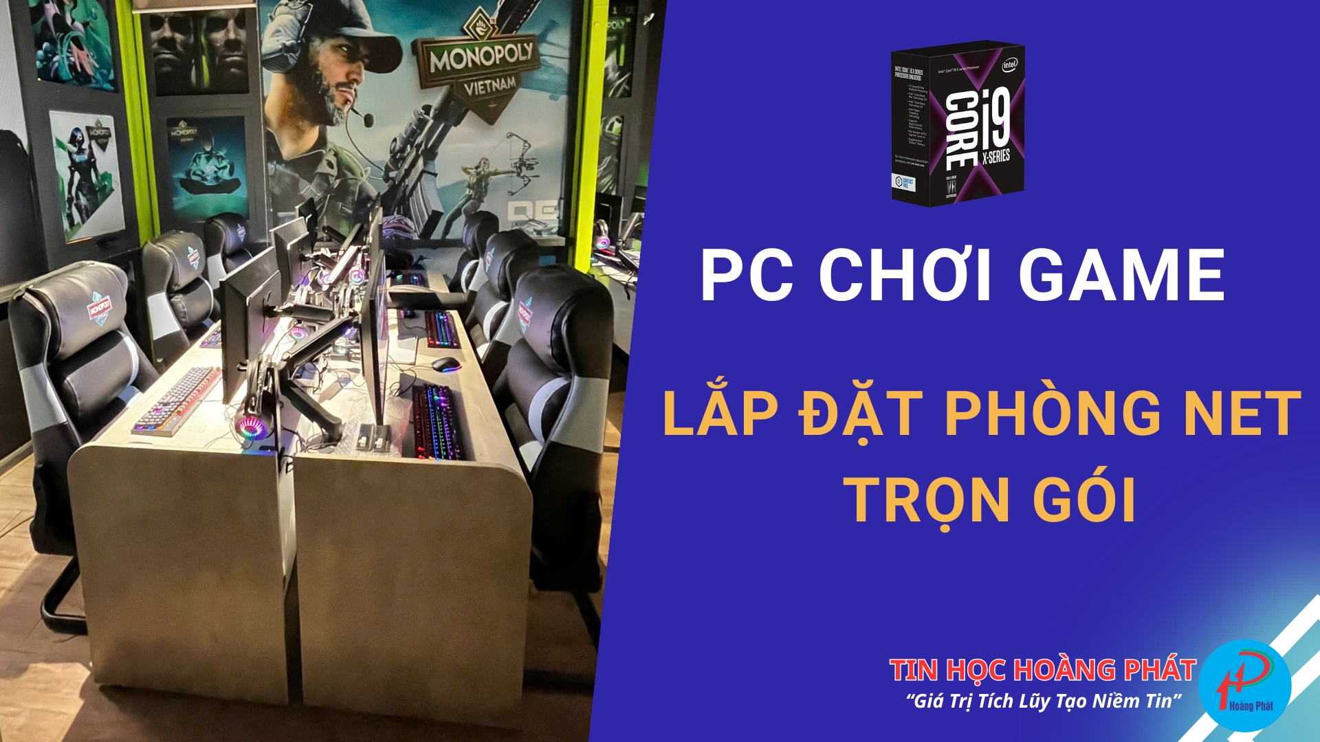 CPU Intel Core i mạnh mẽ nhất cho PC chơi game, lắp đặt phòng net trọn gói.