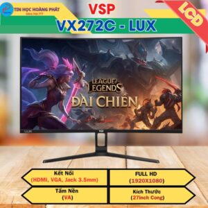 PCGAMING - PC gaming, pc văn phòng,PC Học Tập 111 Màn Hình Cong 27 Inch VSP VX272C LUX (QSD) – Đẳng Cấp Gaming & Giải Trí Cao Cấp tại Tin Học Hoàng Phát