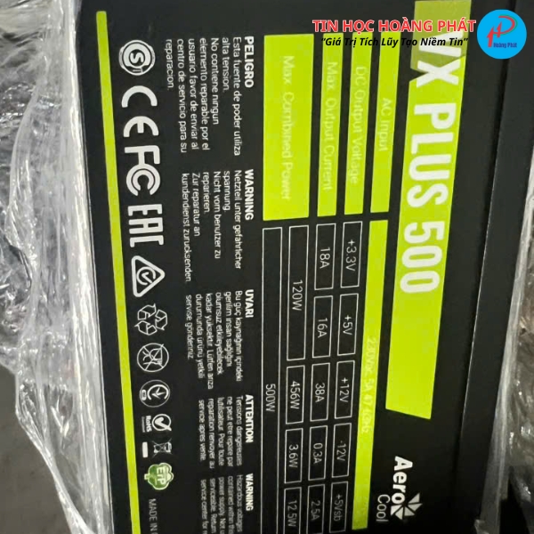 Nguồn AERO VX Plus 500 (QSD) Công Suất Thực 5 Nguồn AERO VX Plus 500