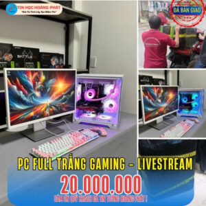 Bàn Giao Bộ PC Chơi Game - LiveStream | Anh Trung - Cần Thơ | Full Trắng -Hồng