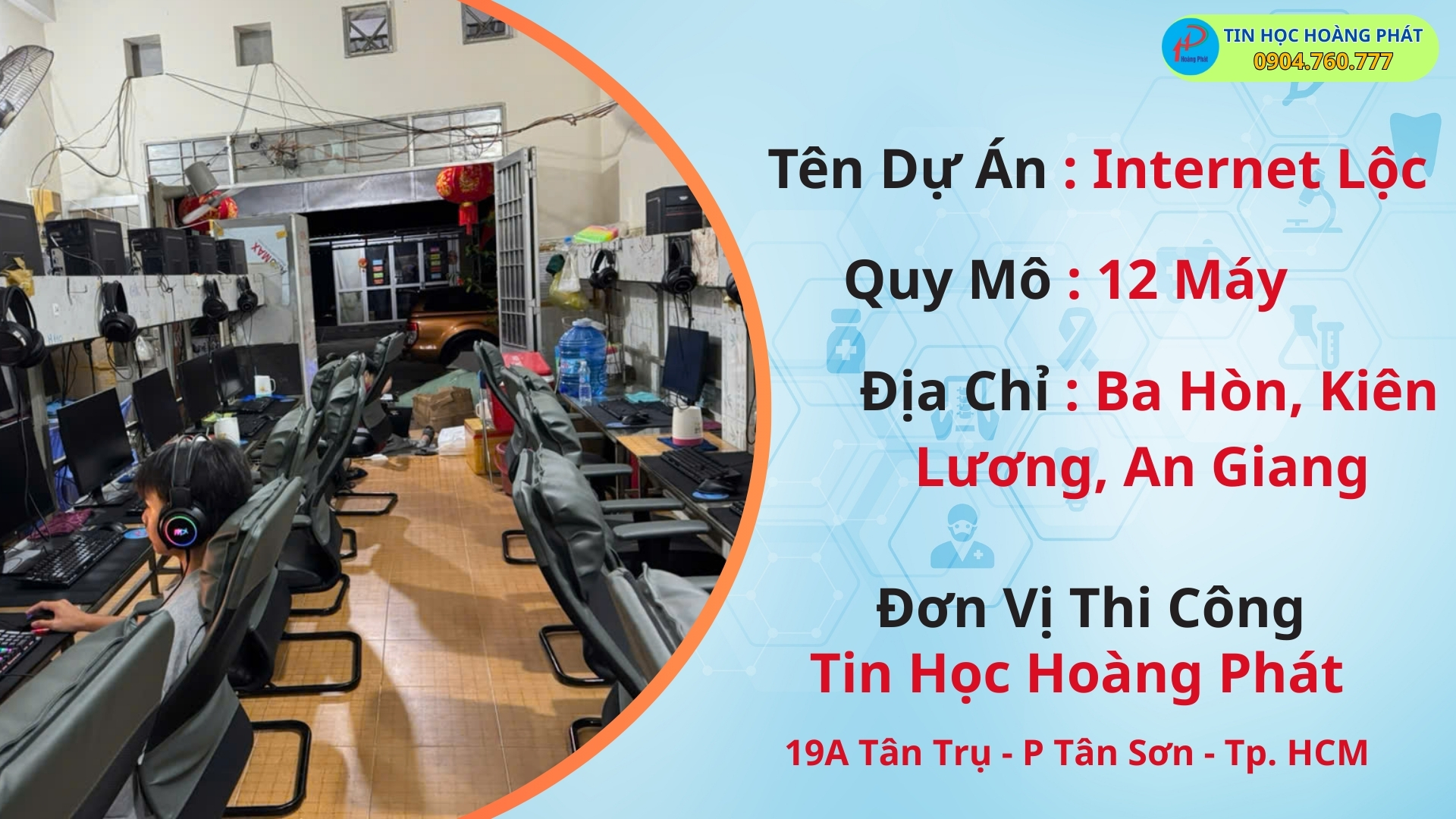 lắp đặt phòng net trọn gói Internet Lộc