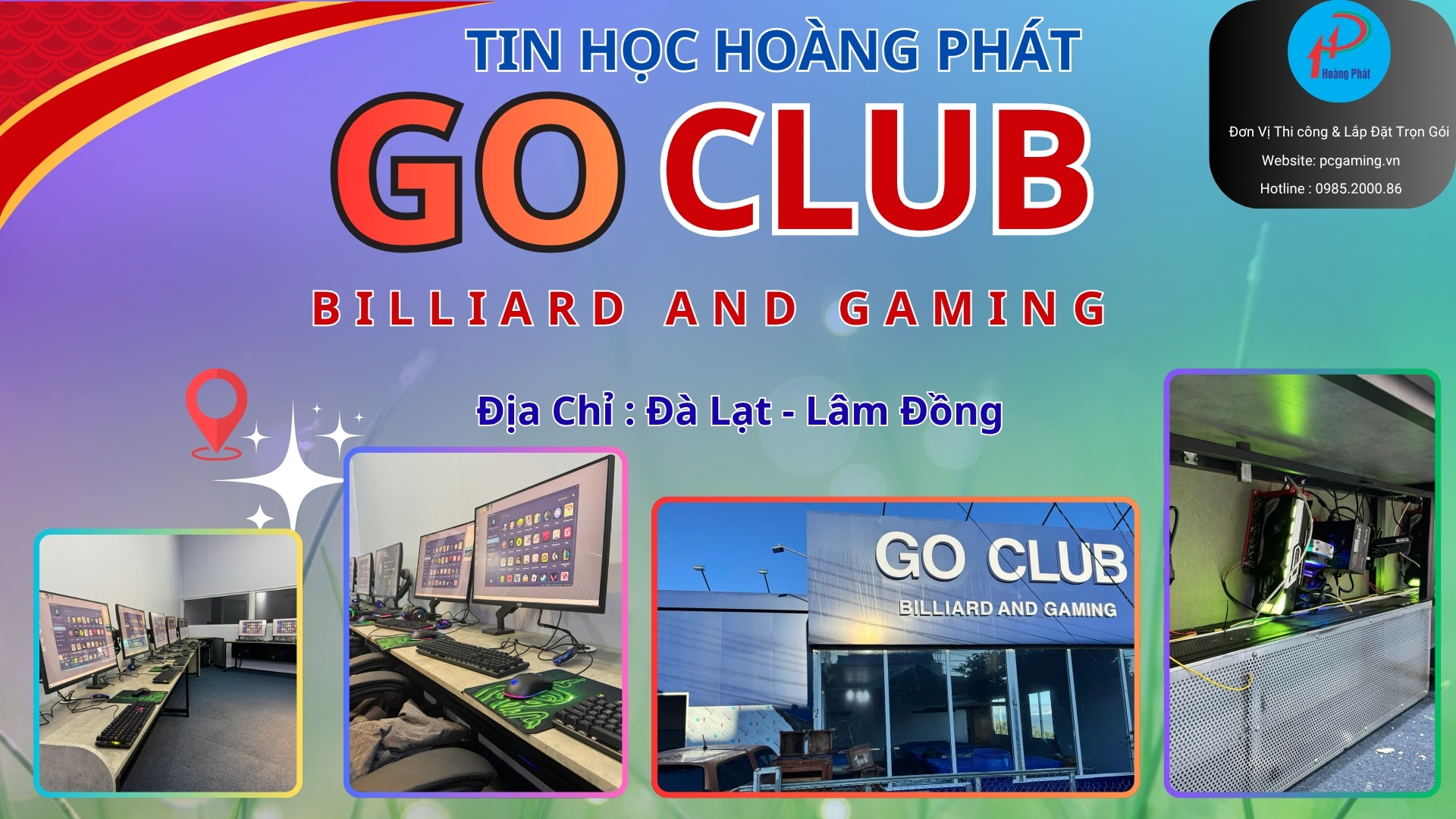 Lắp Đặt Phòng Net Trọn Gói Đà Lạt : Go Club – Billiard & Gaming Lâm Đồng